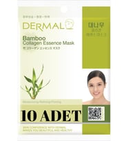 DERMAL Nemlendirici, Sıkılaştırıcı ve Arındırıcı Bambu Özlü Kolajen Maske X10 Adet