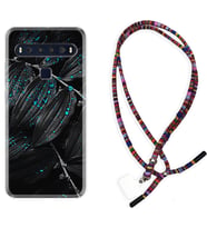 TCL 10L 10 Plus 10SE 20E 20SE 30 L7 Kılıf Boyun Asklı Rasta Silikon Foid Green 1643