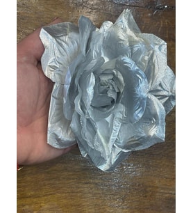 19X14 CM GÜMÜŞ GRİ RENK BROŞ TÜRBAN BROŞ ABİYE BROŞ NİŞANLIK BROŞ YAKA İĞNESİ