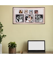 22x42 cm 7'li Ahşap Fotoğraflı Magnet Duvar Çerçevesi