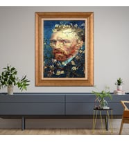 Altın Varaklı Paspartulu Çerçeveli  Tablo n5s947
