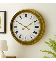 60 cm Gold Metal Roma Rakamlı Duvar Saati (Standart)