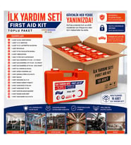 İlk Yardım Çantası Full Set – 10 Adet Toplu Paket, İş Yeri, Fabrika, Ofis ve Araç İçin (10 Adet)