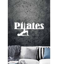 Pilates Duvar Dekor Hediyelik Eşya Ahşap Plates Tablo (Beyaz)