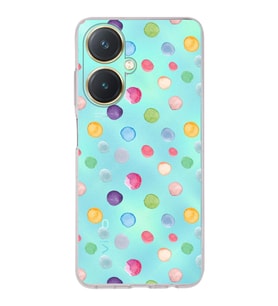 PrintiFy Vivo Y27 ile Uyumlu Water Color 6  Kamera Korumalı Şeffaf  Kılıf