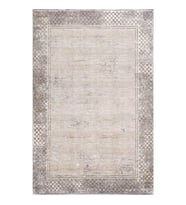 ARTEMİS HALI COUTURE 00866A GRİ GOLD ÇERÇEVELİ ESKİTME IPEK HALI 160X230 ÖLÇÜ