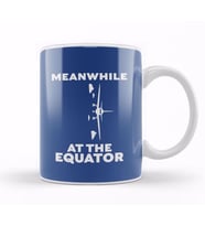 Meanwhile At The Equator Flat Earth Kupa Bardak Porselen