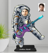Kişiye Özel Astronot Erkek Ahşap Biblo-1