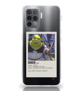 Oppo Reno 5 Lite Uyumlu Shrek Minimalsit Poster Desenli Şeffaf Telefon Kılıfı