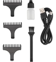 SHC-1903 T-Bıçaklı Saç Sakal Kesme Makinesi, USB Şarjlı, LCD Ekranlı, 1-2-3 mm Taraklı, Kablosuz Ense ve Sakal Düzeltici