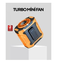 Mey İthalat® Dijital Ekranlı Turbo Mini Fan – 3 Kademeli Hız, Sessiz Çalışma ve Type-C Şarj