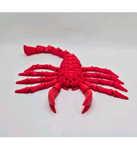 Kırmızı İskelet Akrep Oyuncak Hareketli 13 Cm doğal pla malzeme
