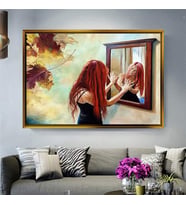 Altın Çerçeveli dekoratif tablo a507 (Gold)