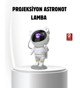 Bluetooth Müzikli Astronot Projeksiyon Lambası Yıldız Ve Ay Efektli