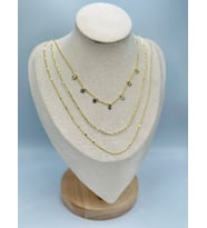 Yonca Charm Detay Set Kolye (Çelik)