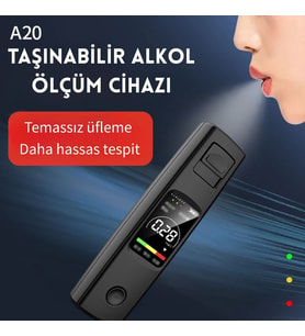 TechTic Yüksek Hassasiyetli Alkol Test Cihazı Profesyonel Temassız Alkolmetre Şarjlı Promil Ölçer