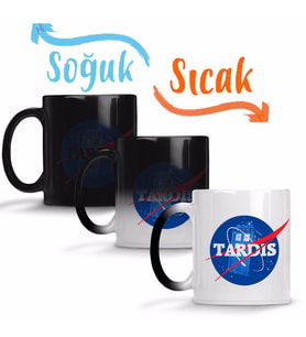 Doctor Who Tardis Nasa Sihirli Kupa Bardak Porselen