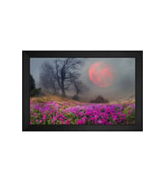 Manzara Temalı Kanvas Tablo 80 x 110 cm Siyah Çerçeve