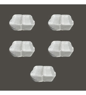 Dağyüce 36/D Tek Kullanımlık Köpük İskender Kapaklı Kase Kutu - 23.5x15 Cm. - 20 Adetlik 5 Paket