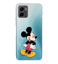 Vivo Y15s 2021 Uyumlu Kamera Korumalı Kapak Mickey Mouse Tasarımlı Şeffaf Silikon Kılıf