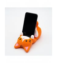 MYCRAFT3D Kedi Figürlü Tablet Telefon Tutucu Stand - 3D Baskı Ofis Masaüstü Aksesuarı ve Biblo