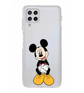 Samsung Galaxy M32  Kamera Korumalı Kapak Mickey Mouse Tasarımlı  Şeffaf  Kılıf