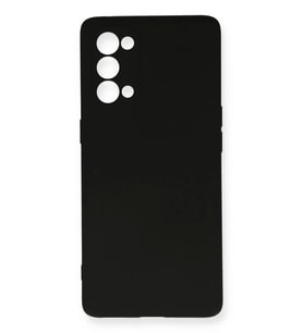 Newface Oppo Reno 5 Pro Kılıf Nano içi Kadife Silikon - Siyah