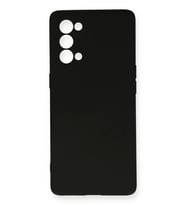 Newface Oppo Reno 5 Pro Kılıf Nano içi Kadife Silikon - Siyah
