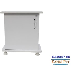 Kanki Pet 41 Cm MDF Flex İthal Akvaryum Sehpası Beyaz 41x39x67 Cm