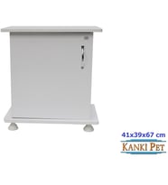 Kanki Pet 41 Cm MDF Flex İthal Akvaryum Sehpası Beyaz 41x39x67 Cm