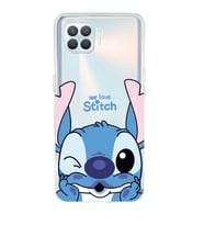 Oppo Reno 4 Lite Uyumlu We Love Stitch Desenli Şeffaf Telefon Kılıfı
