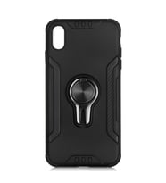 iPhone XS Max Kılıf Stand Olma Özellikli Araç Tutuculu Koko Kılıf (Siyah)