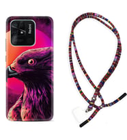 Xiaomi Poco X3 Pro M4 Pro X4 Pro C40 10C Kılıf Boyun Asklı Rasta Silikon Red Eagle 1752