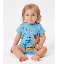 Caramell Bebek Tulumu - TE4950 Aquarium - Mint (Açık Mavi)