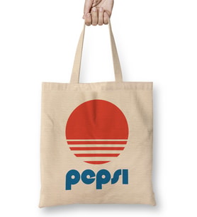 Pepsi Logo Bez Çanta Uzun Saplı