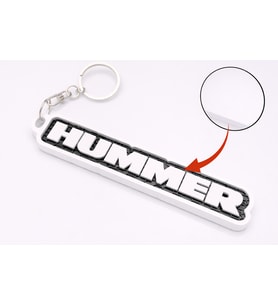3D Baskı Hummer Yazılı Anahtarlık – Siyah Beyaz Off-Road Tasarım, Arazi Aracı Temalı Dekoratif Anahtarlık