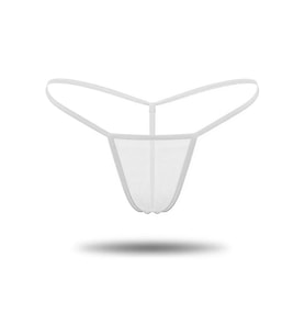 Beyaz Transparan Tül String Tanga TM0368