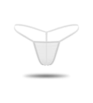 Beyaz Transparan Tül String Tanga TM0368
