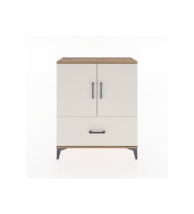 Arges Şifonyer 2 Raflı Tek Çekmeceli 2 Kapaklı 88x30x106 Çam-Aytaşı