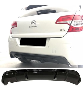 Citroen C4 Difüzör Difizör Plastik Parlak Siyah 2011 2012 2013 2014 2015 2016 Arka-difizör-bodykit-ek