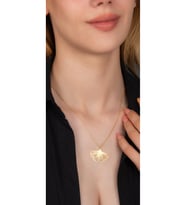 Ginkgo Kolye 925 Ayar (Gold)