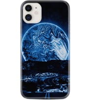 Apple iPhone 11 12 13 Mini Kılıf Desemli Silikon Mavi Gece 1605