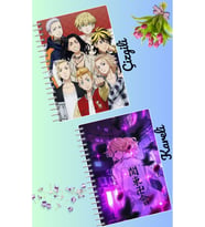 Tokyo revengers defter seti 2 adet A4 boyutu 21*30 çizgili + kareli 60 syf