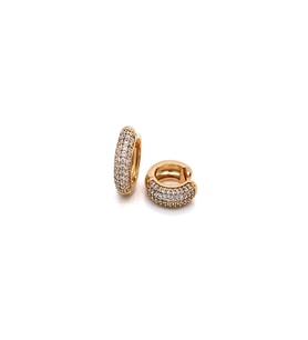 Xuping Zirkon Taşlı Küpe Gold