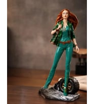 Büyük Boy Polyester El boyama Asker Kadın Biblosu Dekoratif Askeri Biblo Heykel 35 CM