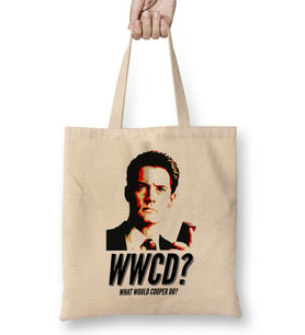 What Would Cooper Do Agent Dale Cooper Twin Peaks Bez Çanta Uzun Saplı