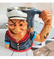 Temel Reis Popeye Tasarım Çelik Kupa Bardak