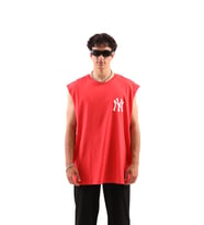 Yankee Kırmızı Oversize Kolsuz Tişört