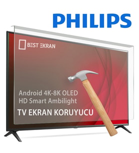 Philips 75PUS8500 TV EKRAN KORUYUCU - Philips 75" inç 189 Ekran Smart 4K UHD Dolby Atmos Titan OS Qled TV