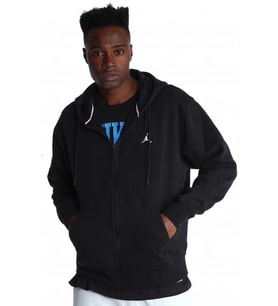 Nike Jordan MJ Essential Fleece Full-Zip Hoodie Erkek Sweatshirt Siyah